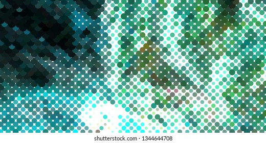 Horizontal abstract background with spotted halftone effect. Dots pattern.