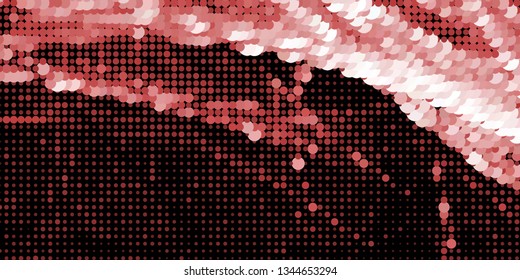 Horizontal abstract background with spotted halftone effect. Dots pattern.