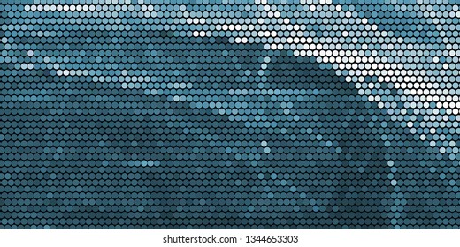 Horizontal abstract background with spotted halftone effect. Dots pattern.