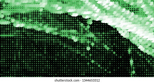 Horizontal abstract background with spotted halftone effect. Dots pattern.