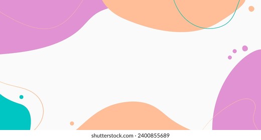 Horizontal abstract background in trendy colors. Peach fuzz. Multicolored template for cards, banners, sale, posters, advertising. Vector illustration.