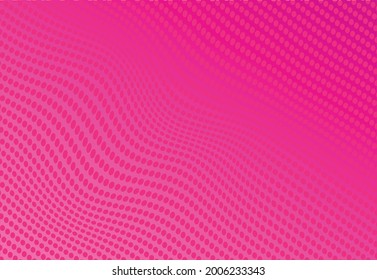 Horizontal abstract backgrounds with halftone pattern in neon colors. Gradient textures with geometric ornament. Design template of flyer, banner, cover, poster. Vector