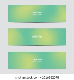 Horizontal abstract blur banner. Modern abstract backgrounds. Colorful fluid cover for poster, banner, flyer and presentation.  Gradient holographic set for screens and mobile app. Trendy soft color.