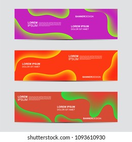 	
Horizontal abstract blur banner. Modern abstract backgrounds. Colorful fluid cover for poster, banner, flyer and presentation. Gradient holographic set. Trendy soft color.