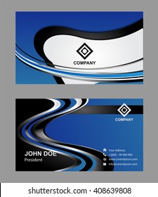 Horizontal abstract business cards
