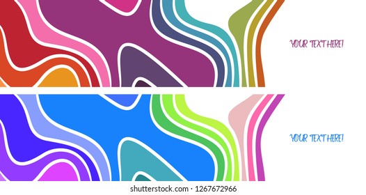 horizontal  abstract design banner template with empty space for your text, inscription, qoute etc.
