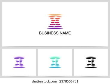 Horizontal Abstract Elipse Parallel Lines Mirage Letter Logo Design X