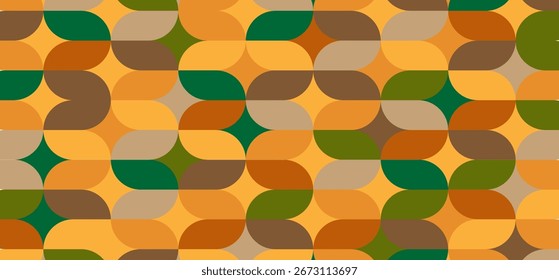 Horizontaler abstrakter geometrischer Hintergrund. Herbst abstrakte Banner, Poster oder Tapete