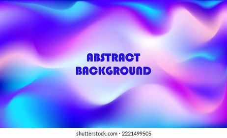 Horizontal abstract gradient background with grainy texture in futuristic style. For covers, wallpapers, business cards, branding, social media and other projects. For web and print.