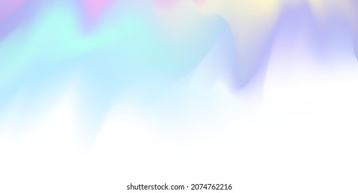 Horizontal Abstract Pastel Color Hologram Background Design