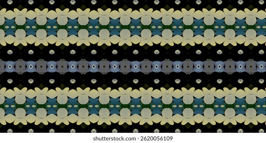 Patrón Abstractas Horizontal con Formas florales