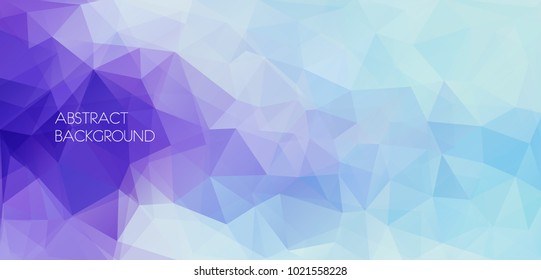 Horizontal abstract polygonal banner. Vector Background