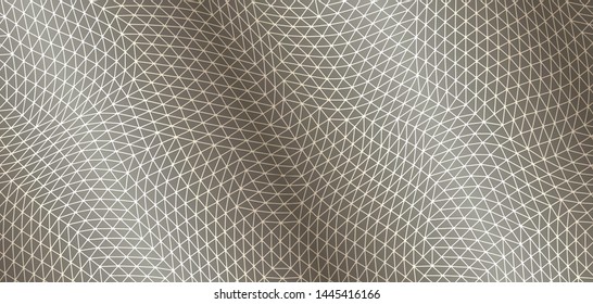 Horizontal abstract vector pattern background. Metallic. White and brown. Isolated from gradient background. Web, net, curtains, drapes. Geometric