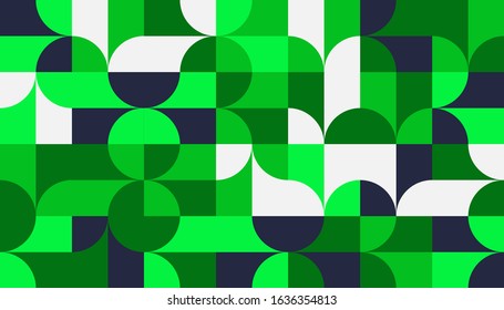 Horizontal abstract vector pattern with simple geometric shapes and forms. Long composition of graphic elements, useful for web design, business presentation, website header, invitation background.