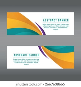 Web abstracto Horizontal diseño de Anuncio Plantilla de fondo Gradientes de color. Adecuado para anuncios de Web. Ilustración vectorial