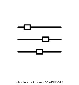 Horizontal Adjusment Icon Vector Design Symbol Illustration