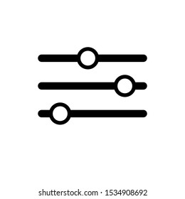 Horizontal Adjusment Icon Vector Symbol