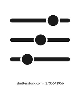 Horizontal adjustment button icon vector illustration. Adjustment music line vector icon.