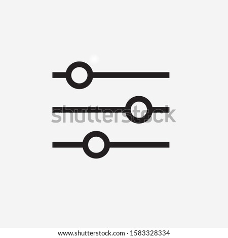 Horizontal adjustment sign icon vector