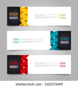 Horizontal advertising banner.
Modern banner template design. 