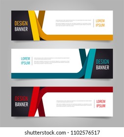 Horizontal advertising banner.
Modern banner template design. 