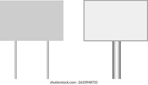 Horizontal advertising banner. Outdoor advertising media set Banners for outdoor advertising. Promotion of goods and services, marketing