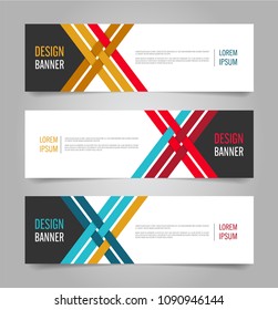 Horizontal advertising modern banner.  Modern banner template design