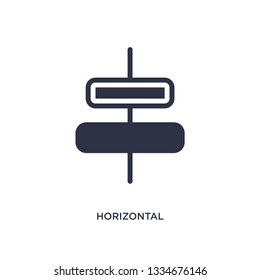 horizontal alignment icon. Simple element illustration from user interface concept. horizontal alignment editable symbol design on white background. Can be use for web and mobile.