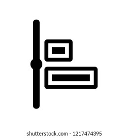 Horizontal alignment icon. Trendy Horizontal alignment logo concept on white background from User Interface and Web Navigation collection. Suitable for use on web apps, mobile apps and print media.
