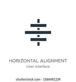 Horizontal alignment icon vector. Trendy flat horizontal alignment icon from user interface collection isolated on white background. Vector illustration can be used for web and mobile graphic design, 