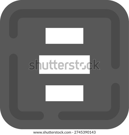 Horizontal Alignment Line vector Icon Design