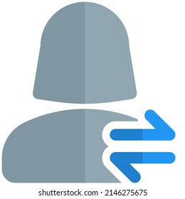 horizontal Arrow direction for left and right for cellular data transfer