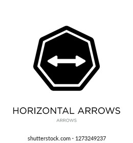 horizontal arrows icon vector on white background, horizontal arrows trendy filled icons from Arrows collection, horizontal arrows simple element illustration