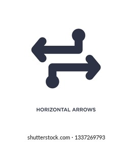 horizontal arrows isolated icon. Simple element illustration from arrows 2 concept. horizontal arrows editable logo symbol design on white background. Can be use for web and mobile.