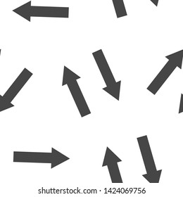  Horizontal arrows vector icon. Exchange symbol and horizontal reflection seamless pattern on a white background.