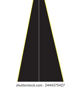 Plantilla Horizontal de asfalto. Ilustración vectorial sinuosa de la carretera. Marca de carretera sin costuras Aislado en el fondo.