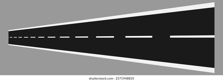 Horizontal asphalt road template. Winding road vector illustration. Seamless highway marking Isolated on background. Vector illustration. EPS 10