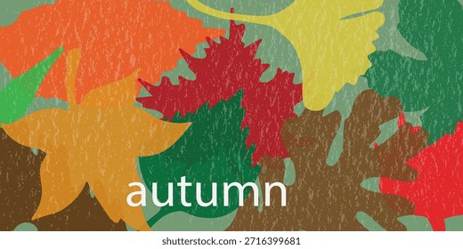 Horizontal fondo de otoño con hojas que caen. Diseño estacional mínimo para el Anuncio, cartel, cubierta, redes sociales, venta, promoción de moda o encabezado decorativo. Ambiente de otoño limpio y elegante.