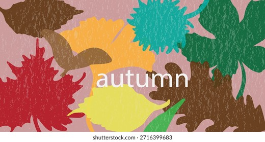 Horizontal fondo de otoño con hojas que caen. Diseño estacional mínimo para el Anuncio, cartel, cubierta, redes sociales, venta, promoción de moda o encabezado decorativo. Ambiente de otoño limpio y elegante.