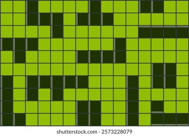 Horizontal background with block shapes. Retro game elements backdrop.