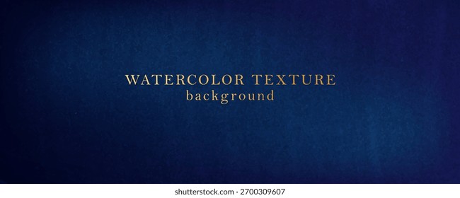  Fondo Horizontal con textura de acuarela azul ruidosa y granulada. 
Elegante, elegante telón de fondo mínimo, cubierta, tarjeta, invitación, diseño de estilo empresarial. Gradiente de lujo azul marino oscuro.