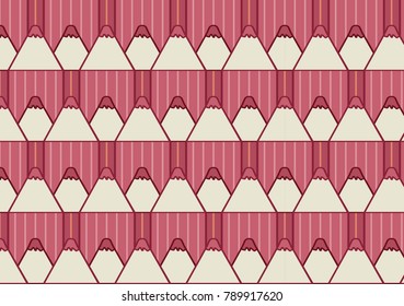 Horizontal background with cartoon pencils. Vector illustration. Album orientation.
