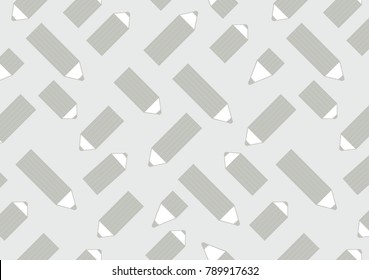 Horizontal background with cartoon pencils. Vector illustration. Album orientation.