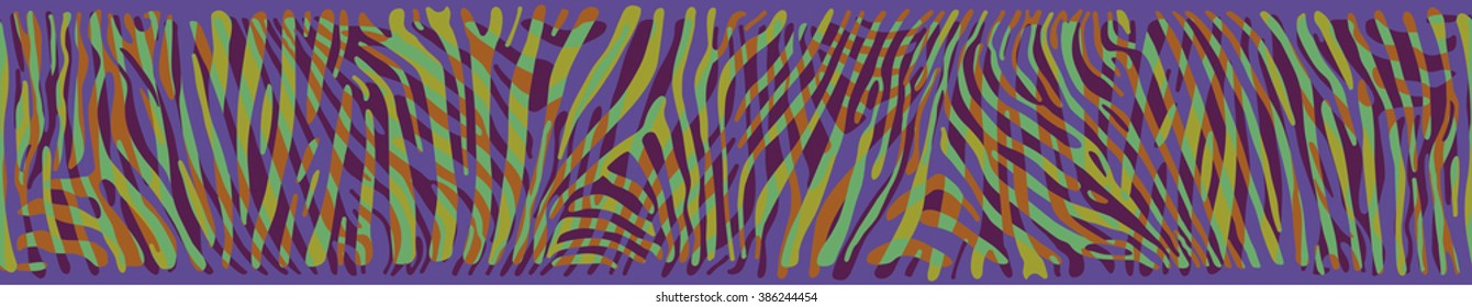 Horizontal background with colorful Zebra skin