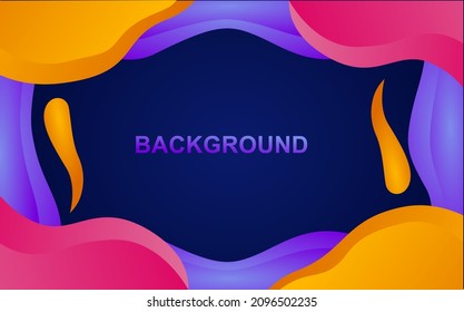 horizontal background design with abstract shapes in blue and colorful gradient colors. blue gradient color modern background. design for office cover
