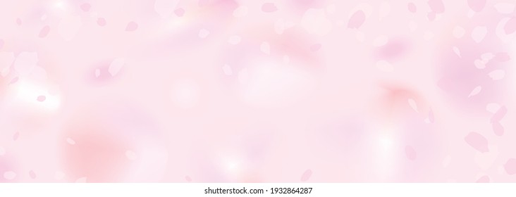 Horizontal background illustration.
The petals of the pale pink grades are flying