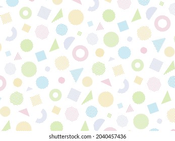 Horizontale Hintergrundillustrationen von geometrisch geformten Symbolen