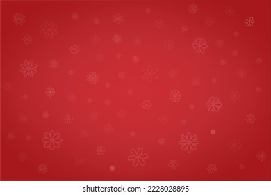 Horizontal background and snowflakes   snowfall  Abstract red  background  Christmas backdrop  Winter Christmas   New Year background  Vector illustration 