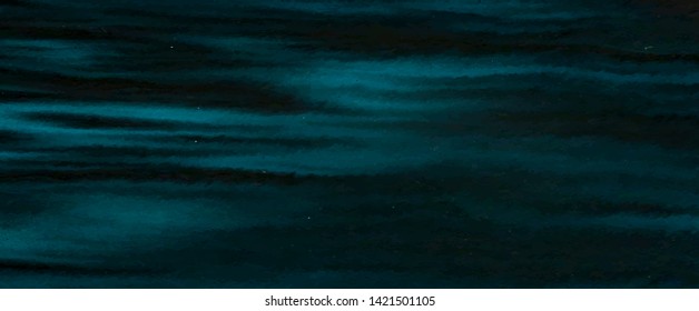 Horizontal background and texture. Blue Sea Water Watercolor Ink Textur vector illustration