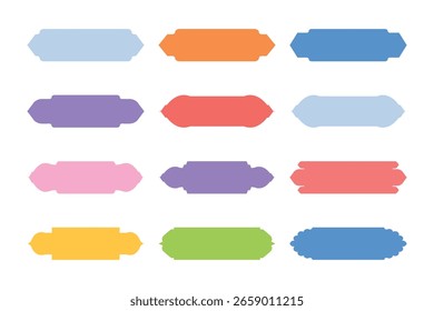 Horizontal Badges Frame Design Glyph - SET 12